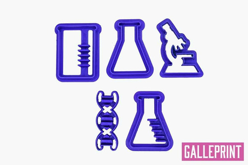 Cortador De Galletas Pack Laboratorio Quimica-ciencia 5pzs
