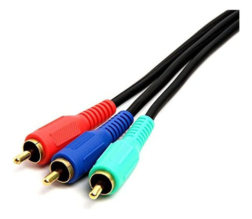 Cmple - Cable De Video Componente 3-rca Gold Hdtv Rgb Ypbpr