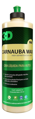 3d Carnauba Cera De Carnauba Liquida 500cc Serrentino