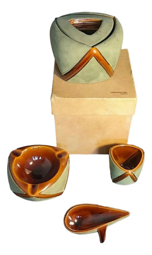 Rdf02089 - Longchamp - Cj Cinzeiros Antigos - Ceramica 