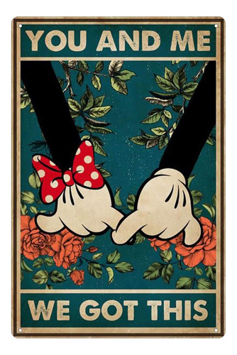 Mickey Minnie Logotipo De Estaño Old Fashioned Landing You A