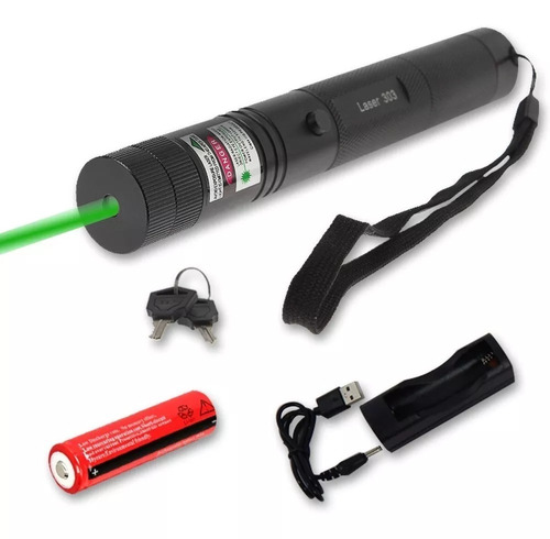 Puntero Laser Verde Potente + Bateria Cargador Punto Lluvia