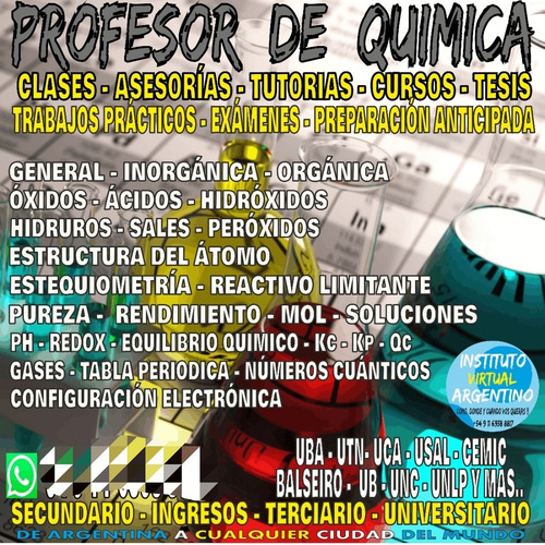 Imagen 3 de 5 de Profesor D Matemática Física Química Biofisica Termodinamica
