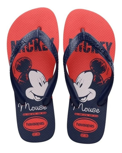 Sandália Chinelo Havaianas Top Disney Mickey Ver/marinho
