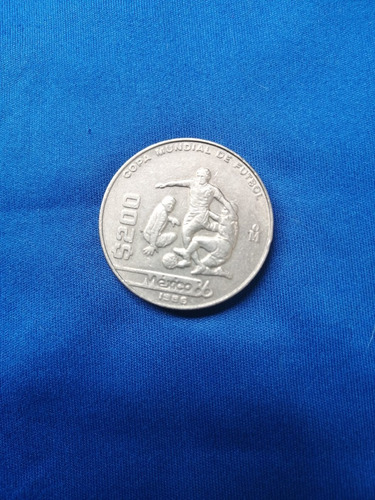 Imagen 1 de 2 de Moneda De $200 Copa Mundial De Fútbol 1986, Cobre-níquel