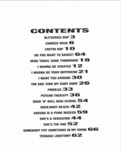 The Ramones Antology / Partituras Y Tablatura Para Guitarra