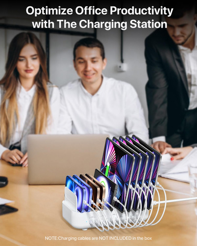 Estación De Carga Múltiple Usb-c 100w Con 10 Puertos