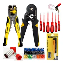 Comprar Alicate Crimpar + Decapador + Kit Terminal + Chaves + Teste