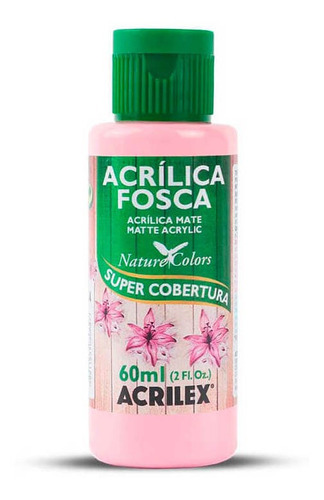 Tinta Acrílica Fosca Acrilex Para Artesanato 60ml - Cores Cor Rosa