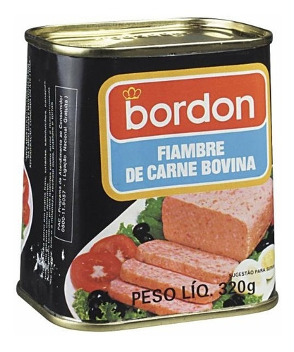 Carne Bovina Fiambre Bordon Lata 320g