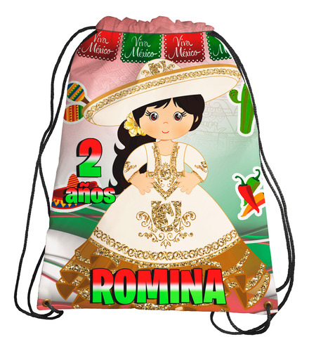 Morralitos Cumple Recuerdo Fiesta Mexicana Personalizado 50u