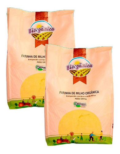 Kit 2x: Fubá De Milho Orgânico Biorgânica 2kg