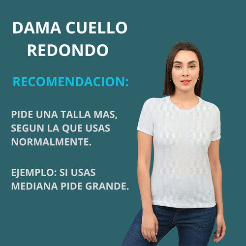 Playera Deportiva Dama Cuello Redondo 100% Poliester