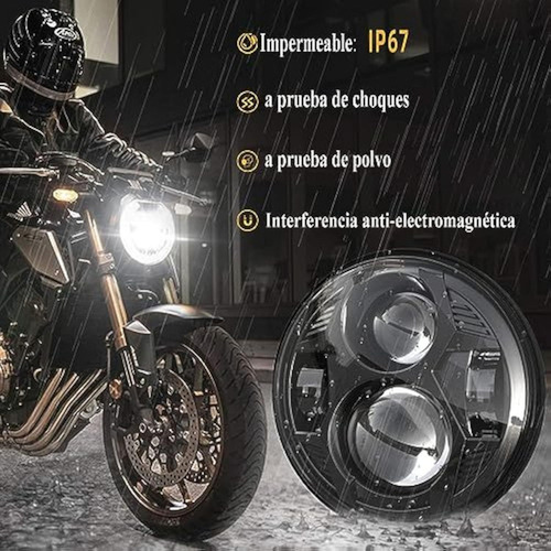 Farol De 7polegadas Motocicletas Off-road Adequado Adaptação