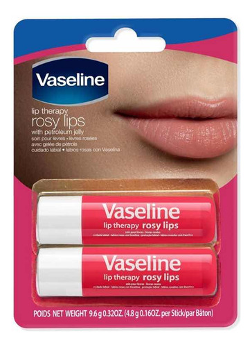 Vaselina Rosy Lip Therapy Stick Paquete De 2 Con 4.8 Gr. C/u