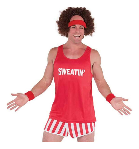 Conjunto De Disfraz De Instructor De Fitness Rojo - Conjunto