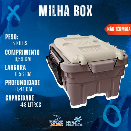 Caiaque Iron Milha Náutica Com Cadeira E Caixa Milha Box