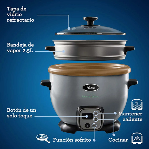 Arrocera Oster Multi-usos Con Función Sofrito Ckstrc7129s