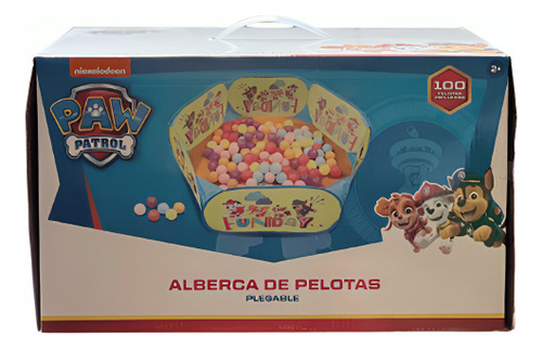Paw Patrol Alberca De Pelotas Plegable Con 100 Pelotas Color Naranja