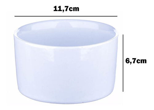 Pote De Porcelana Nº5 Tigela Potinho Comida Ração Farinhada