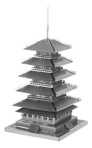 Puzzle 3d De Metal - Templo Japonés De To-ji