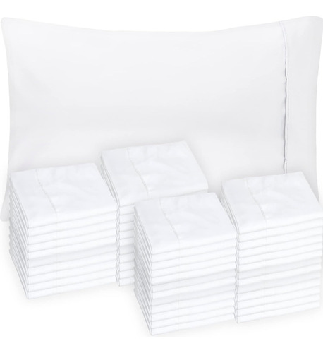 48 Pack Funda De Almohada Queen Cierre De Sobre Microfibra