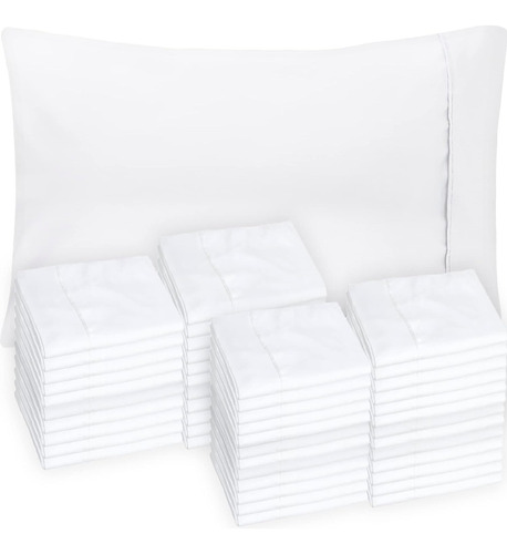 72 Pack Funda De Almohada Queen Cierre De Sobre Microfibra 