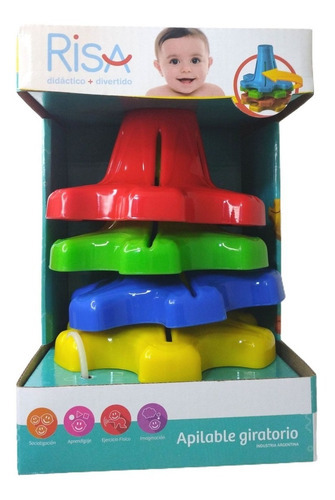 Apilable Giratorio Risa Para Bebes E. Full Color Multicolor
