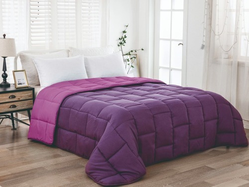 Acolchado Brick Lisos/combinados Reversibles King Size