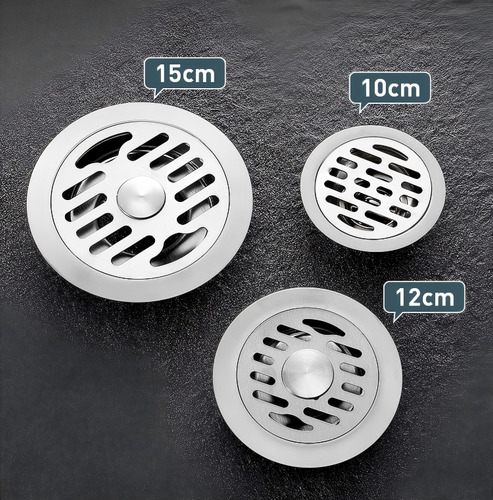 Coladera Acero Inoxidable Invisible Piso Desagüe 4 Pulgadas