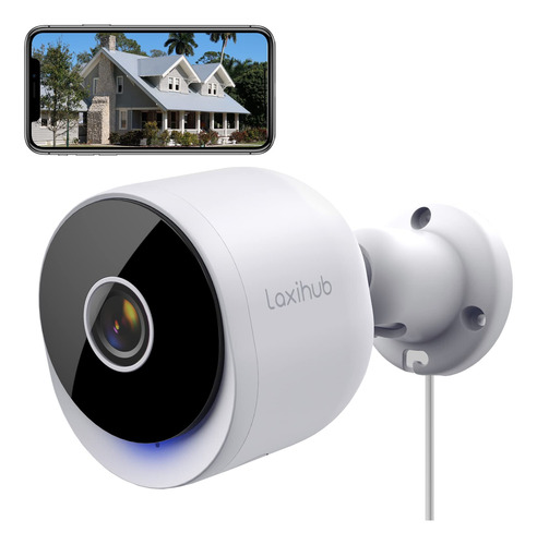 Laxihub Camara Seguridad Para Exterior 2k Cable Ip Wifi 2.4g