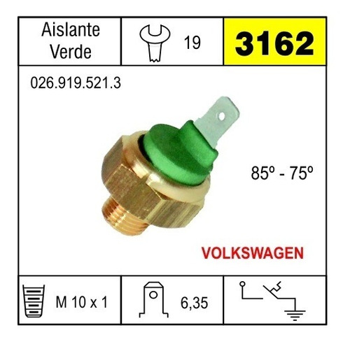 Bulbo Temperatura Crítica Volkswagen Santana Quantum Inj