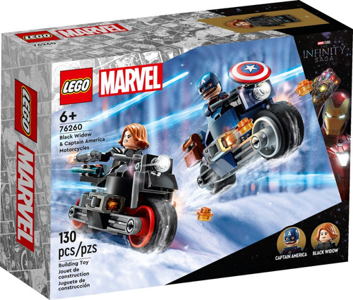 Lego Super Heroes 76260 Motos Viúva Negra E Capitão América-