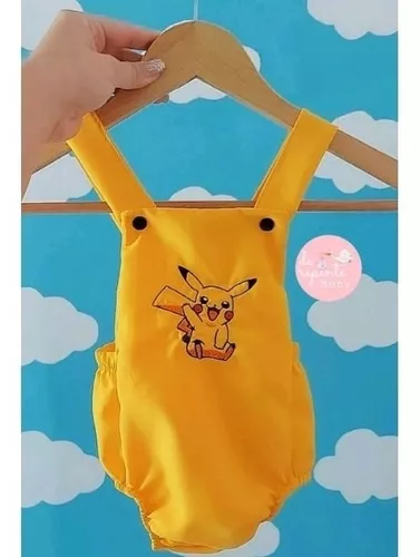 Romper Pikachu Pokemon (3 A 9 Meses) Menino Bebês Fantasia