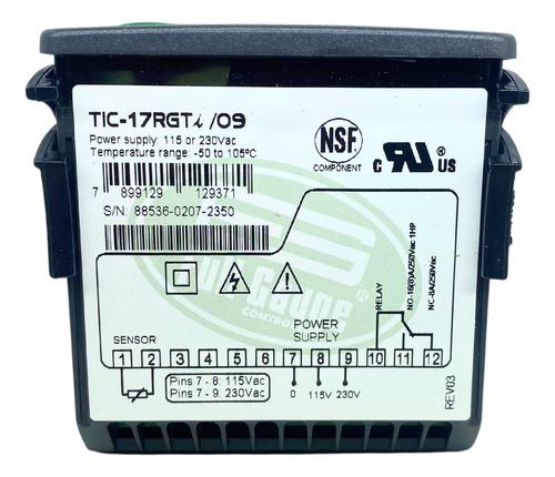 Controlador Temperatura Sensor Digital Tic-17rgti /09