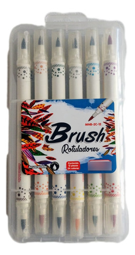 Plumon Punta Pincel Acuarelable Brush Rotuladores 24 Colores