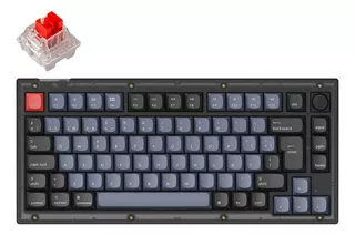 Teclado Mecánico Keychron V1 Cableado Rgb Esp Knob Sw/ Red Teclado Negro Idioma Español España