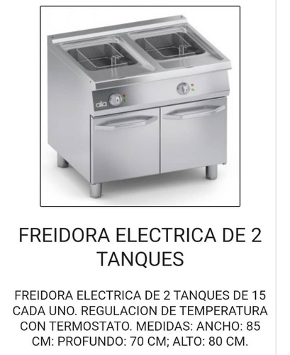 Freidora Eléctrica De 2 Tanques De  15l  Cada Uno.