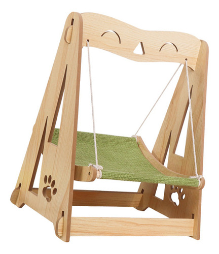 Hamaca Cat Swing De Madera, Cómoda, Transpirable Y Estable