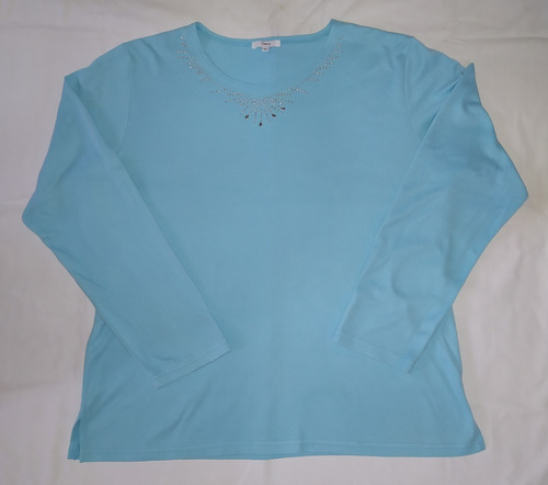 Blusa Azul Claro De Dama Marca Cherry Talla Xl