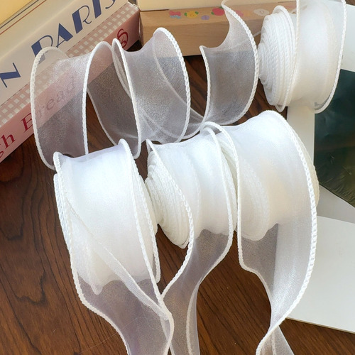 Cinta De Gasa De 2 Rollos Para Envolver Regalos, Tartas, Ram