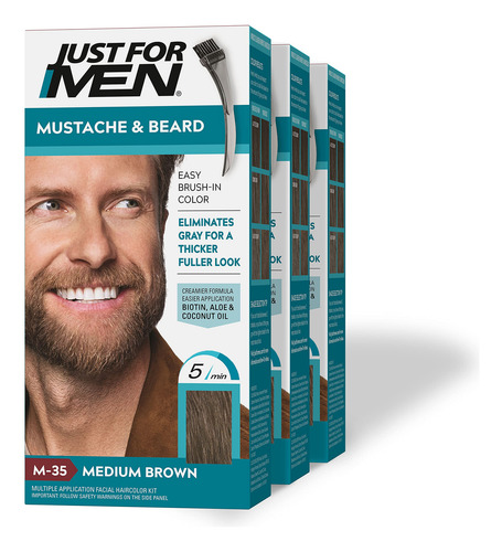 Tintura De Barba Apenas Para Homens Bigode E Barba Castanho