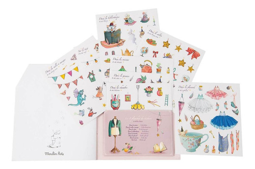 Imagem 5 de 6 de Livro De Colorir Com 160 Adesivos - Moulin Roty