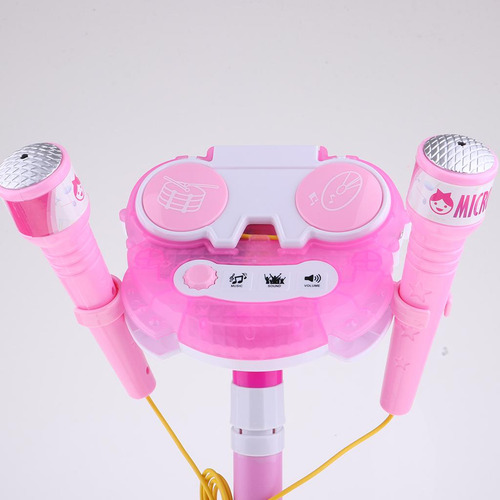 Karaoke Micrófono Ajustable Soporte Con Función De Música