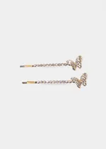 Comprar Set X2 Orquillas Mariposa Con Strass Para El Pelo