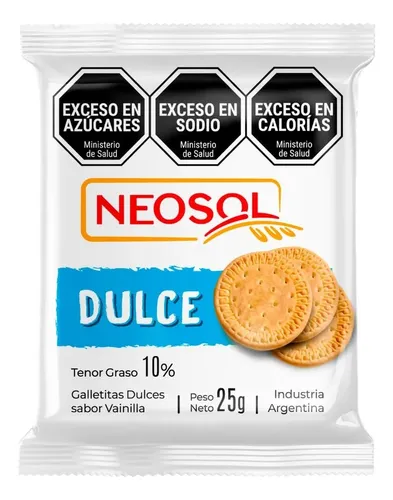 Galletitas Neosol Dulce 156 Paquete Individual De 25grs