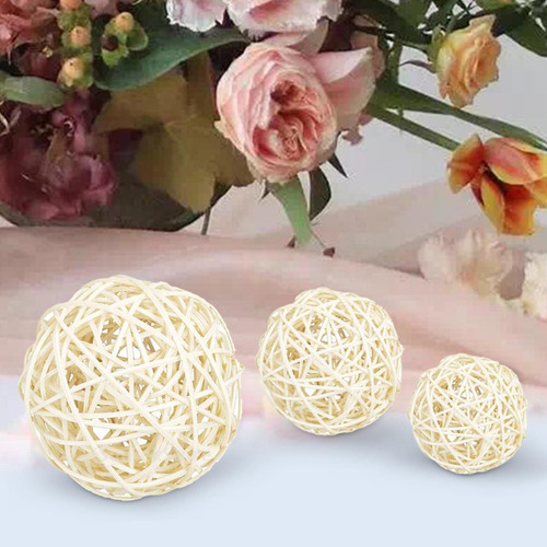 Bolas De Mimbre De Ratán, Adorno Artesanal, 10cm 7cm 6cm