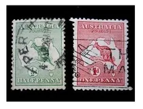 Comprar Estampillas Australia 1912\u002F13 - Mapa Y Canguros 