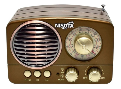 * Radio Retro Portatil Nisita Nsrv14 Bluetooth Recargable *