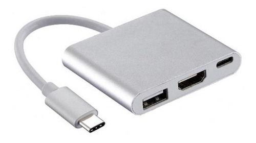 Imagem 1 de 3 de Adaptador Cabo Otg Usb 3.1c Com Usb, Hdmi E Usb-c